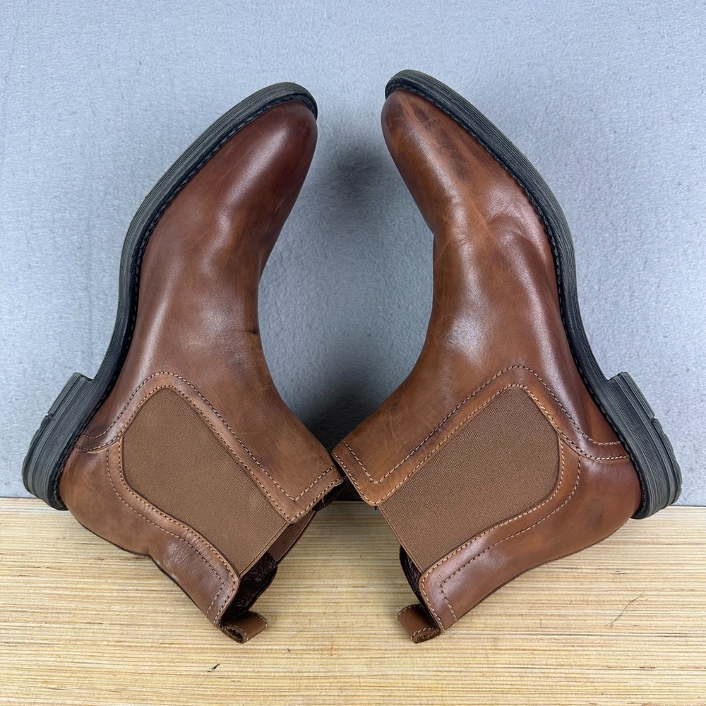 ROAN Mens Cynan Genuine Leather Ankle Boots 11 strap brown EU 44 - Picture 7 of 10